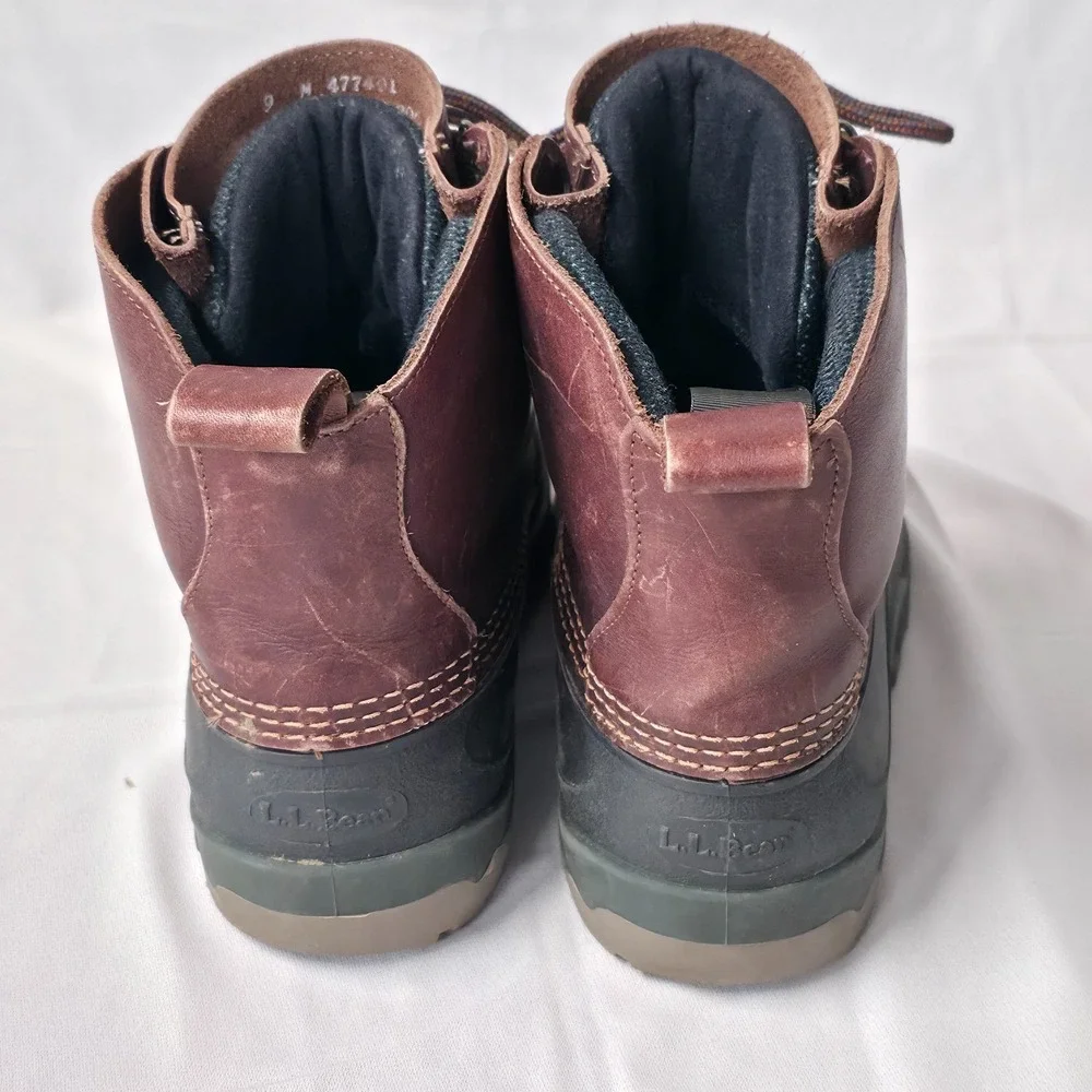 LL Bean Men's Winter Duck Boots with Removable Liner Size 9M
